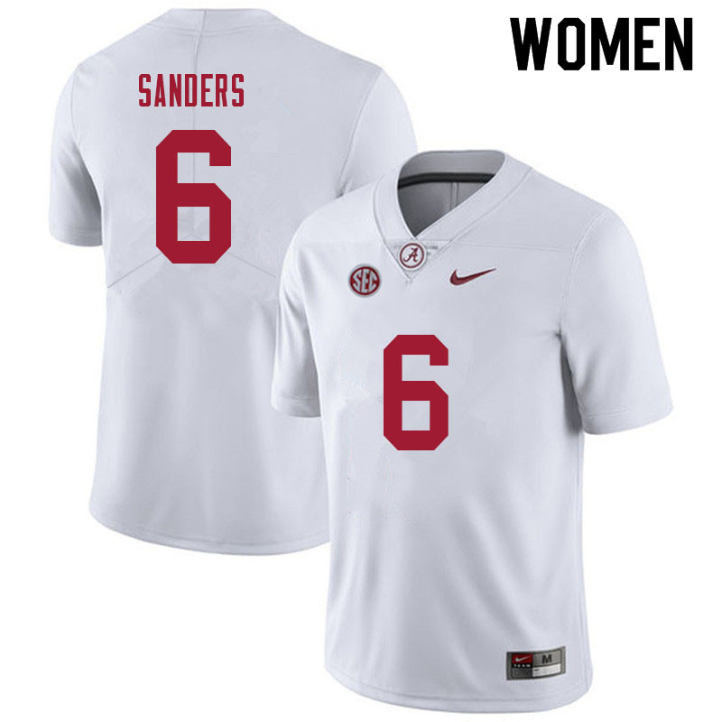 Women #6 Trey Sanders Alabama Crimson Tide College Football Jerseys Sale-Black